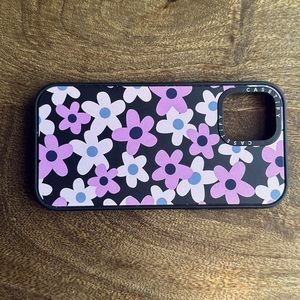 Casetify Sixties Retro Violet Floral iPhone 12 Pro Magsafe Impact Case
